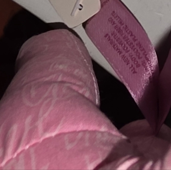 VINTAGE DOG PINK VICTORIAS SECRET 2006 ROCK ROLL GRAY SWEATER DOGGIE TAGS 🐶🥰 - Picture 10 of 12